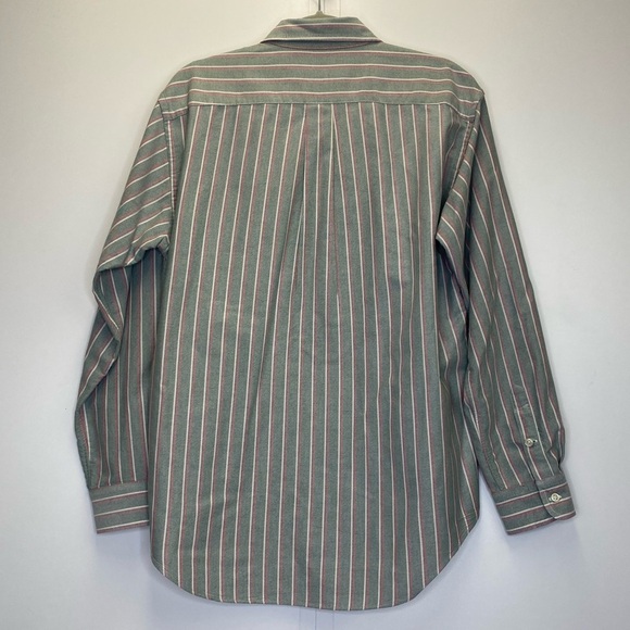 Ralph Lauren Vintage Green Multi-Color Vertical Striped Button Down Long Sleeve - Picture 6 of 6